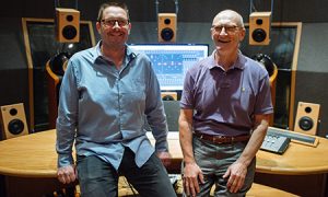 Richard King and Wieslaw Woczcyk in one of McGill's sound recording labs